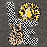 Chess T Shirts Love Chessboard Leopard Sunflower Graphic Plus Size Cotton Canvas Backpack