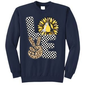 Chess T Shirts Love Chessboard Leopard Sunflower Graphic Plus Size Tall Sweatshirt