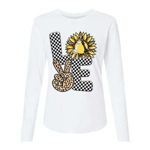 Chess T Shirts Love Chessboard Leopard Sunflower Graphic Plus Size Womens Cotton Relaxed Long Sleeve T-Shirt