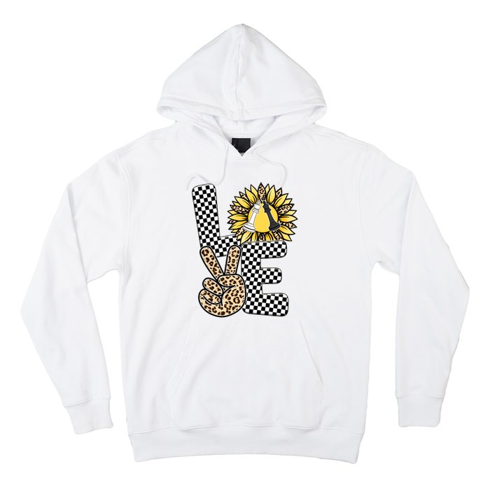 Chess T Shirts Love Chessboard Leopard Sunflower Graphic Plus Size Hoodie