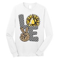 Chess T Shirts Love Chessboard Leopard Sunflower Graphic Plus Size Long Sleeve Shirt