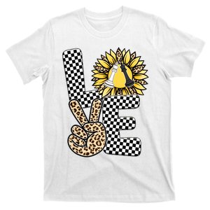 Chess T Shirts Love Chessboard Leopard Sunflower Graphic Plus Size T-Shirt