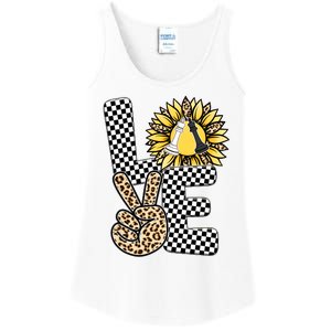 Chess T Shirts Love Chessboard Leopard Sunflower Graphic Plus Size Ladies Essential Tank