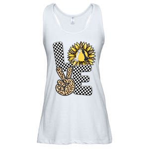 Chess T Shirts Love Chessboard Leopard Sunflower Graphic Plus Size Ladies Essential Flowy Tank