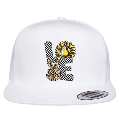 Chess T Shirts Love Chessboard Leopard Sunflower Graphic Plus Size Flatbill Hat