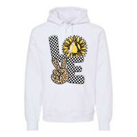 Chess T Shirts Love Chessboard Leopard Sunflower Graphic Plus Size Premium Hoodie