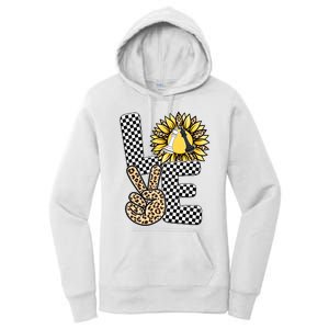 Chess T Shirts Love Chessboard Leopard Sunflower Graphic Plus Size Women's Pullover Hoodie