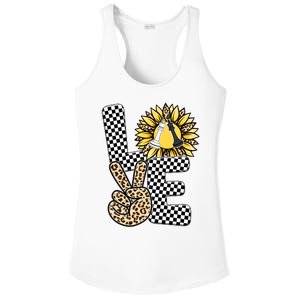 Chess T Shirts Love Chessboard Leopard Sunflower Graphic Plus Size Ladies PosiCharge Competitor Racerback Tank