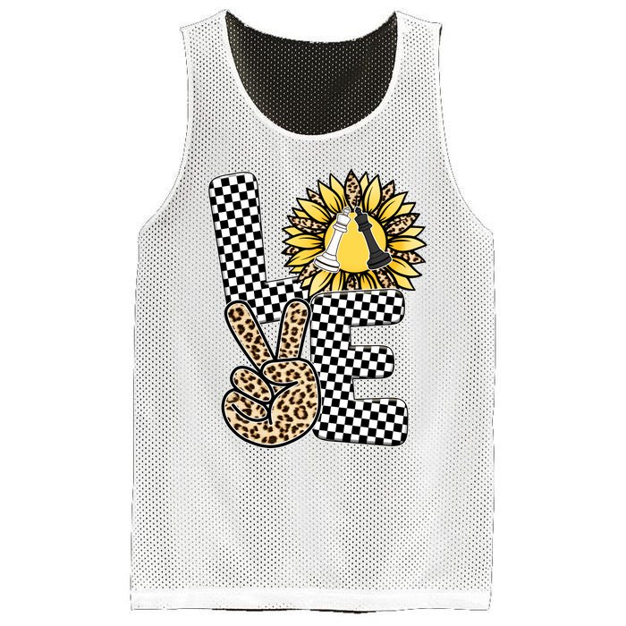 Chess T Shirts Love Chessboard Leopard Sunflower Graphic Plus Size Mesh Reversible Basketball Jersey Tank