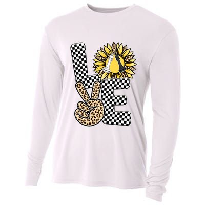 Chess T Shirts Love Chessboard Leopard Sunflower Graphic Plus Size Cooling Performance Long Sleeve Crew