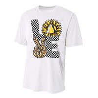 Chess T Shirts Love Chessboard Leopard Sunflower Graphic Plus Size Performance Sprint T-Shirt