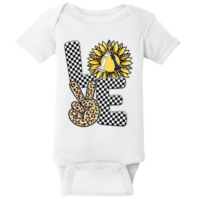Chess T Shirts Love Chessboard Leopard Sunflower Graphic Plus Size Baby Bodysuit