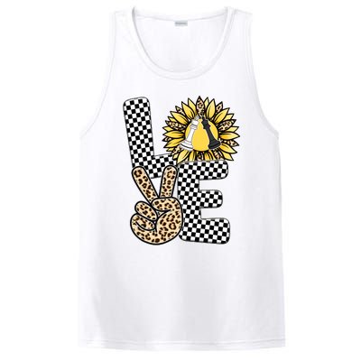 Chess T Shirts Love Chessboard Leopard Sunflower Graphic Plus Size PosiCharge Competitor Tank