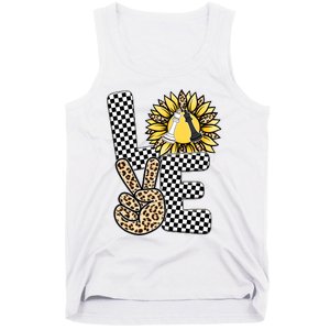 Chess T Shirts Love Chessboard Leopard Sunflower Graphic Plus Size Tank Top