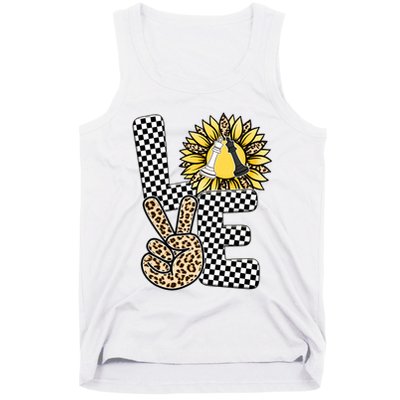 Chess T Shirts Love Chessboard Leopard Sunflower Graphic Plus Size Tank Top