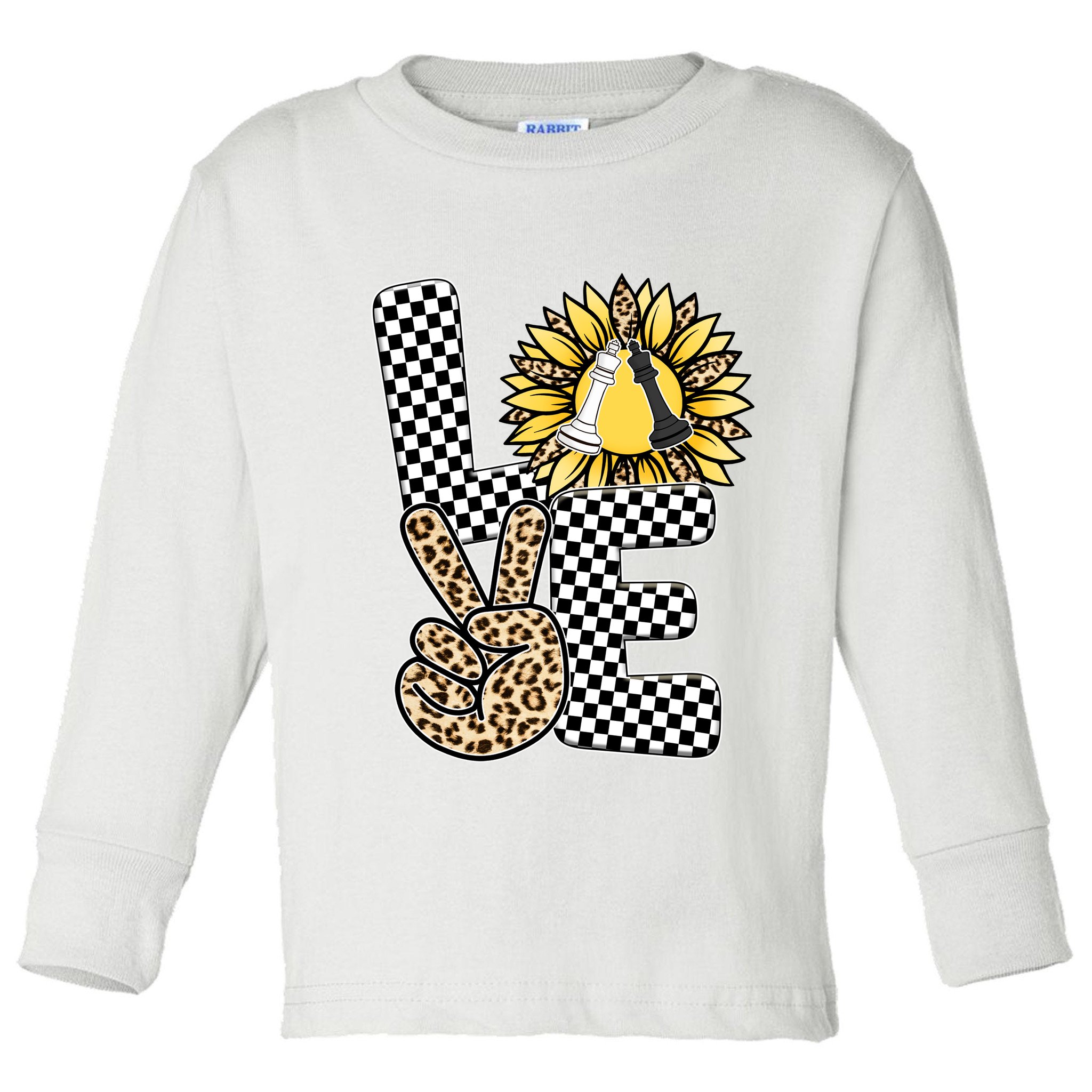 Chess T Shirts Love Chessboard Leopard Sunflower Graphic Plus Size Toddler Long Sleeve Shirt