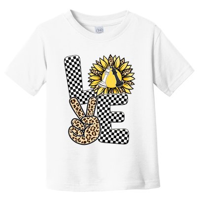 Chess T Shirts Love Chessboard Leopard Sunflower Graphic Plus Size Toddler T-Shirt