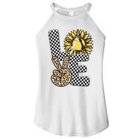 Chess T Shirts Love Chessboard Leopard Sunflower Graphic Plus Size Women's Perfect Tri Rocker Tank