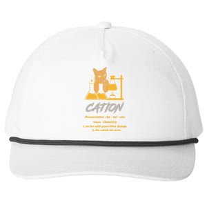 Chemistry Teacher Science Geek Cation Chemistry Cat Great Gift Snapback Five-Panel Rope Hat