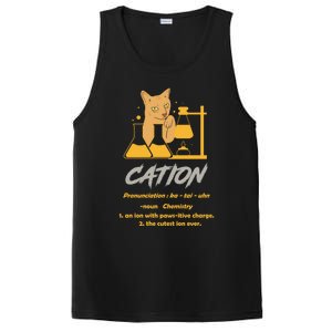 Chemistry Teacher Science Geek Cation Chemistry Cat Great Gift PosiCharge Competitor Tank