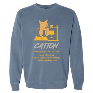 Chemistry Teacher Science Geek Cation Chemistry Cat Great Gift Garment-Dyed Sweatshirt