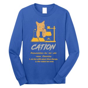 Chemistry Teacher Science Geek Cation Chemistry Cat Great Gift Long Sleeve Shirt