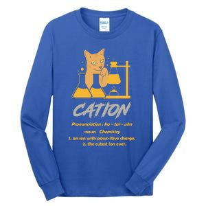 Chemistry Teacher Science Geek Cation Chemistry Cat Great Gift Tall Long Sleeve T-Shirt