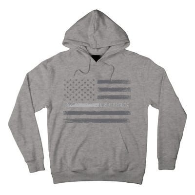 Corrections Thin Silver Line Flag For Correctional Officer Tall Hoodie