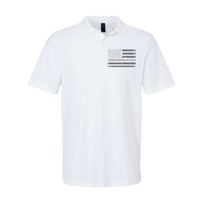 Corrections Thin Silver Line Flag For Correctional Officer Softstyle Adult Sport Polo