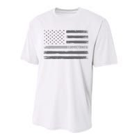 Corrections Thin Silver Line Flag For Correctional Officer Performance Sprint T-Shirt