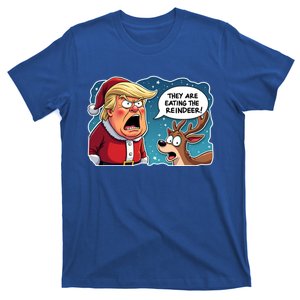 Christmas Trump Santa Claus They Are Eating The Reindeer Funny Gift T-Shirt