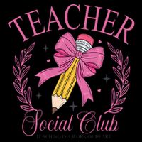 Coquette Teacher Social Club Teacher Is A Work Of Heart Backpack
