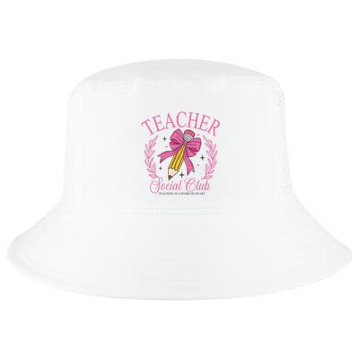 Coquette Teacher Social Club Teacher Is A Work Of Heart Cool Comfort Performance Bucket Hat