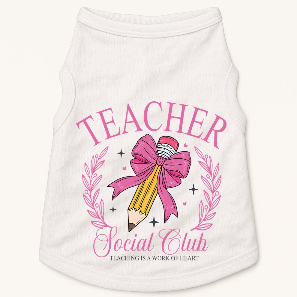 Coquette Teacher Social Club Teacher Is A Work Of Heart Doggie Tank