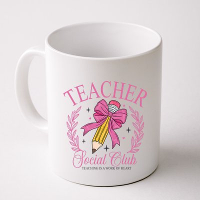 Coquette Teacher Social Club Teacher Is A Work Of Heart Mug