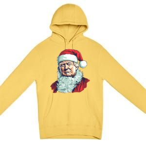 Christmas Trump Santa Outfit Art Portrait Graphic Gift Premium Pullover Hoodie