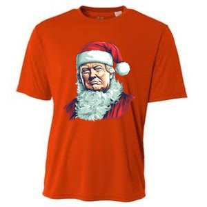 Christmas Trump Santa Outfit Art Portrait Graphic Gift Cooling Performance Crew T-Shirt