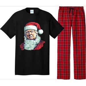 Christmas Trump Santa Outfit Art Portrait Graphic Gift Pajama Set