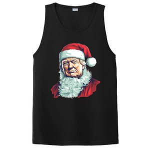 Christmas Trump Santa Outfit Art Portrait Graphic Gift PosiCharge Competitor Tank