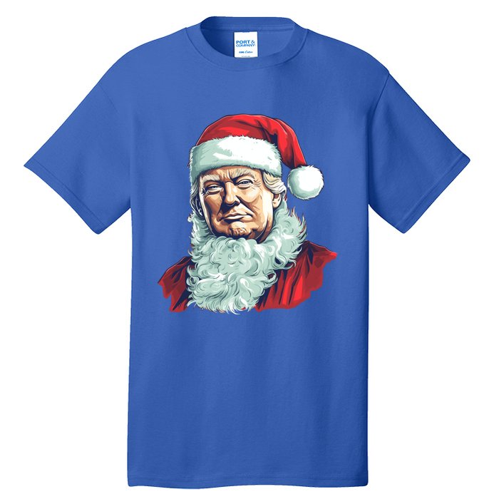 Christmas Trump Santa Outfit Art Portrait Graphic Gift Tall T-Shirt