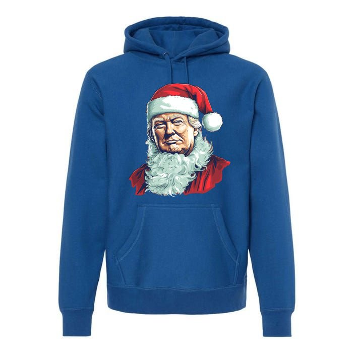 Christmas Trump Santa Outfit Art Portrait Graphic Gift Premium Hoodie