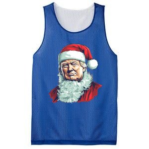 Christmas Trump Santa Outfit Art Portrait Graphic Gift Mesh Reversible Basketball Jersey Tank