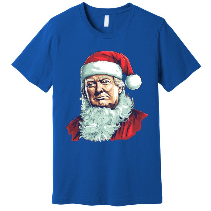 Christmas Trump Santa Outfit Art Portrait Graphic Gift Premium T-Shirt