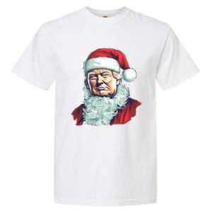 Christmas Trump Santa Outfit Art Portrait Graphic Gift Garment-Dyed Heavyweight T-Shirt