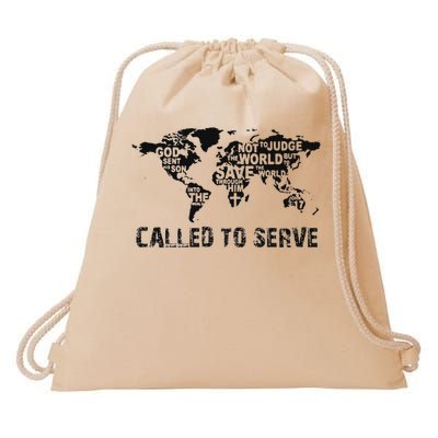 Called To Serve Gospel Christian Missions Nations Faith Lds Drawstring Bag