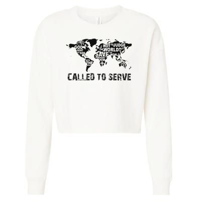 Called To Serve Gospel Christian Missions Nations Faith Lds Cropped Pullover Crew