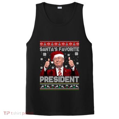 Christmas Trump SantaS Favorite President Xmas Ugly Great Gift PosiCharge Competitor Tank