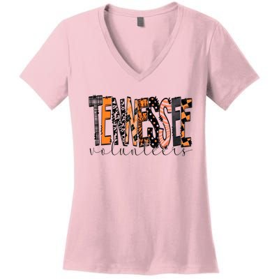 Crossword Tennessee Sport Gameday Winner Tennessee Football Champion Women's V-Neck T-Shirt