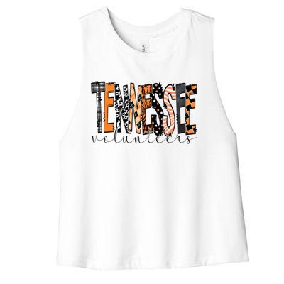 Crossword Tennessee Sport Gameday Winner Tennessee Football Champion Women's Racerback Cropped Tank