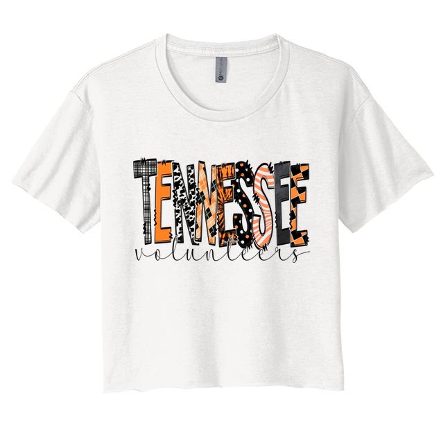 Crossword Tennessee Sport Gameday Winner Tennessee Football Champion Women's Crop Top Tee